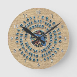 Reloj Redondo Mediano Playas de la Costa Oeste de Florida