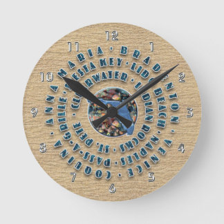 Reloj Redondo Mediano Playas de la Costa Oeste de Florida