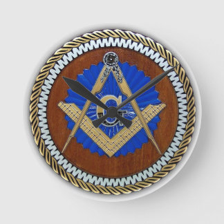 Reloj Redondo Mediano plaza de conspiración y brújula de freemason NWO