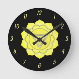Reloj Redondo Mediano Plexo solar amarillo Chakra Chi Zen Yoga Espiritua