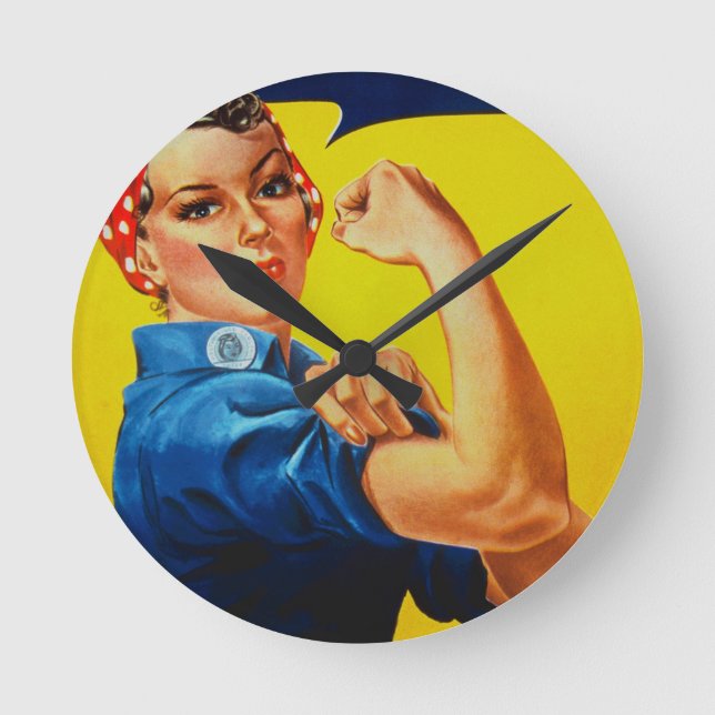 Reloj Redondo Mediano Podemos hacerlo Rosie the Riveter (Anverso)