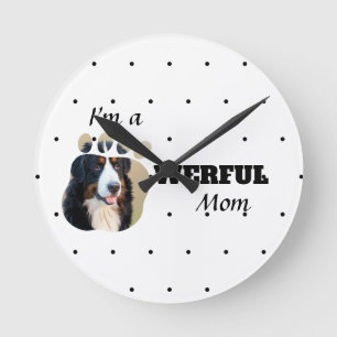 Reloj Redondo Mediano Poderosas patas de texto para gatos/perros para ma
