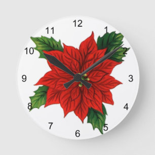 Reloj Redondo Mediano Poinsettia