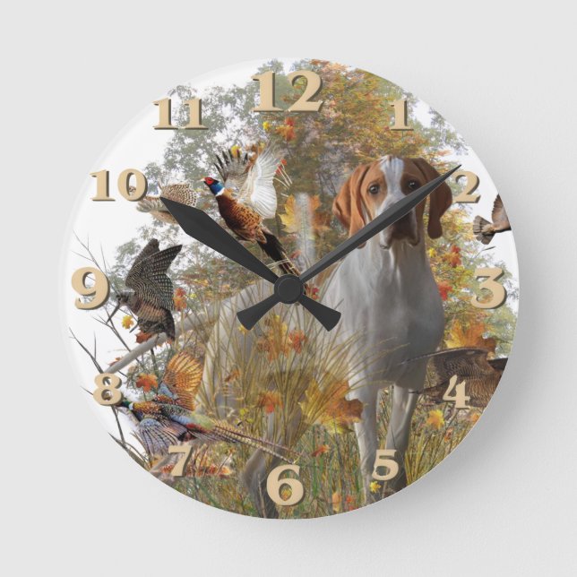 Reloj Redondo Mediano Pointer Inglés (Anverso)