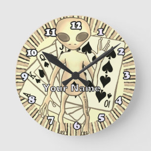 Reloj Redondo Mediano Póker Alien 