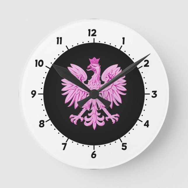 Reloj Redondo Mediano Polish eagle (Anverso)