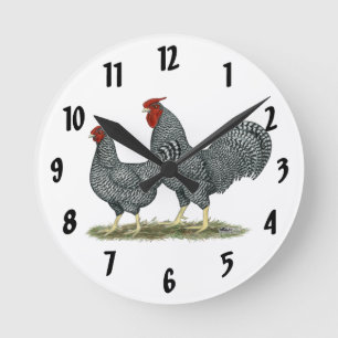 Reloj Redondo Mediano Pollos Dominique