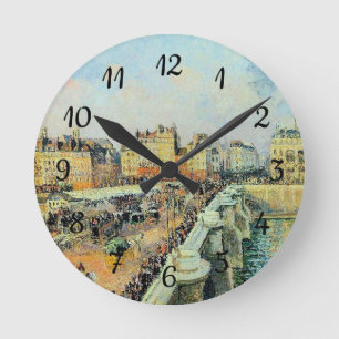 Reloj Redondo Mediano Pont Neuf, Tarde, Sunlight Camille Pissarro