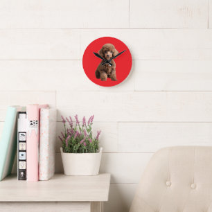 Reloj Redondo Mediano Poodle Chic” – Bolso transversal de peluche de can