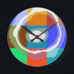 Reloj Redondo Mediano Pop Art Abstract colorful spiral ray blurry 16<br><div class="desc">Abstract colorful spiral ray blurry</div>