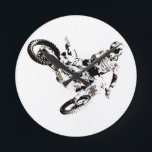 Reloj Redondo Mediano Pop Art Motocross Motoryle Sport<br><div class="desc">Arte con temas deportivos editado digitalmente - Motocross College Pop Art - Imágenes de computadoras - La única manera de hacer un gran trabajo es amar lo que haces.</div>