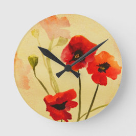 Reloj Redondo Mediano Poppy Shads Art Clock
