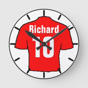 Reloj Redondo Mediano Por el fanático del fútbol. Club de Fútbol