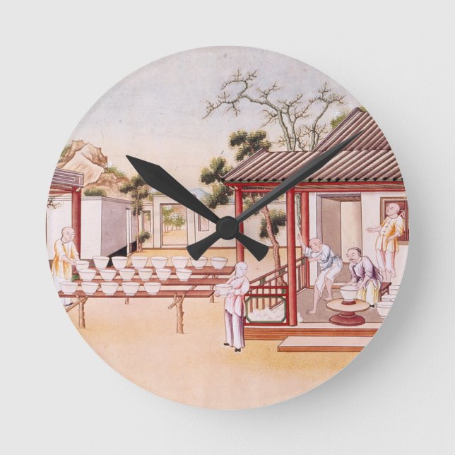 Reloj Redondo Mediano Porcelain Making (w/c on paper) (Anverso)