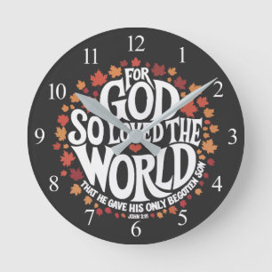 Reloj Redondo Mediano Porque Dios Amó Tanto al Mundo