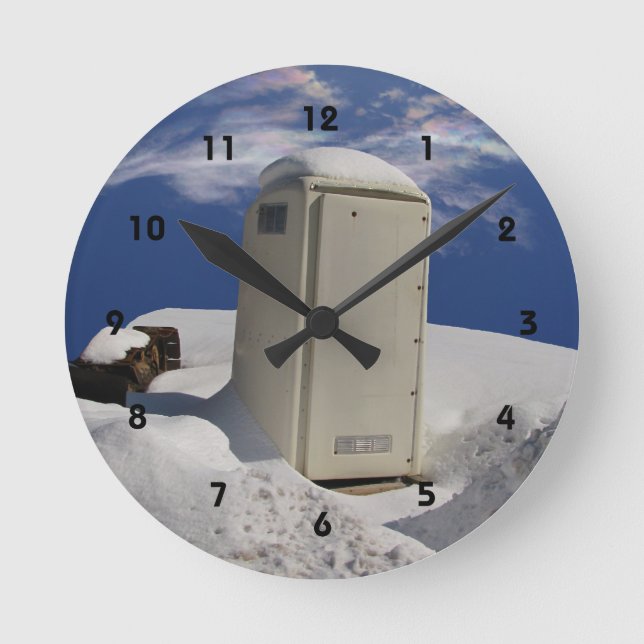 Reloj Redondo Mediano Portable Potty ~ Clock (Anverso)