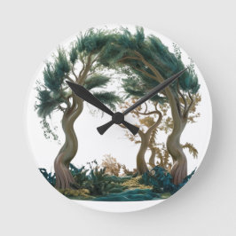 Reloj Redondo Mediano Portal forestal encantado - Waterco inspirado en l