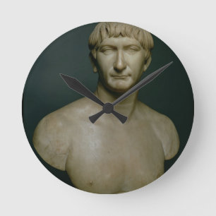 Reloj Redondo Mediano Portrait bust of emperor Trajan (53-117 AD) 1st-2n