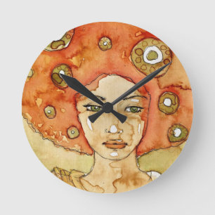 Reloj Redondo Mediano Portrait of a beautiful girl