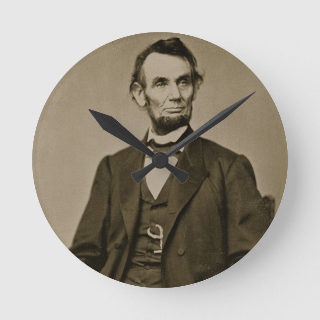 Reloj Redondo Mediano Portrait of Abraham Lincoln (1809-65) (b/w photo) (Anverso)