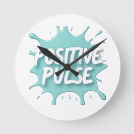 Reloj Redondo Mediano Positive Pulse Splatter Graphic
