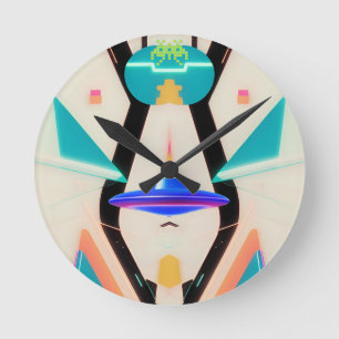 Reloj Redondo Mediano Poster surrealista 92