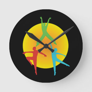 Reloj Redondo Mediano Posturas de baile