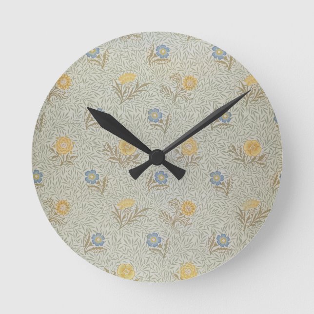 Reloj Redondo Mediano 'Powdered' design (textile) (Anverso)