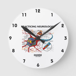 Reloj Redondo Mediano Practicar Neurología Dentro (Sinapsis de Neurón)
