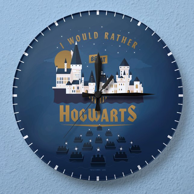 Reloj Redondo Mediano Preferiría Estar En HOGWARTS™ Abstract Bote Ride (Subido por el creador)