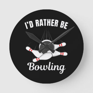 Reloj Redondo Mediano Prefiero ir a jugar bolos