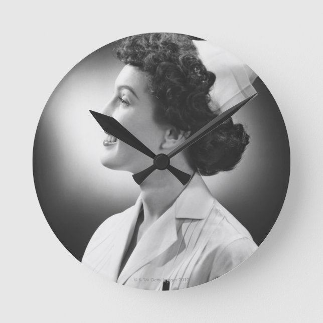Reloj Redondo Mediano Presentación de la enfermera (Anverso)