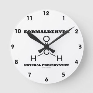 Reloj Redondo Mediano Preservativo natural del formaldehído (molécula)