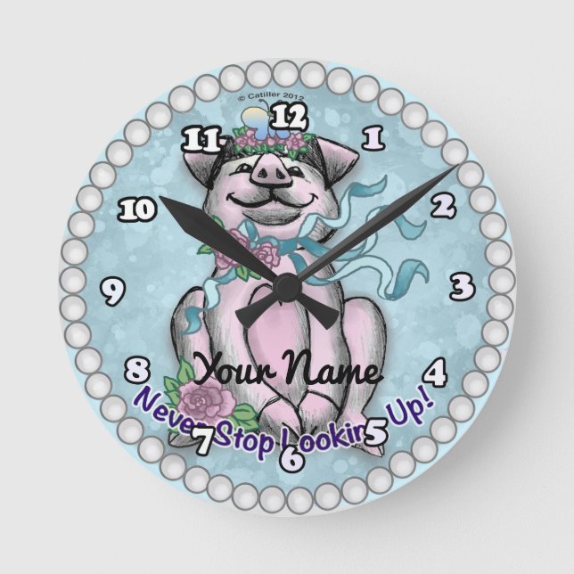 Reloj Redondo Mediano Pretty Piggy   (Anverso)