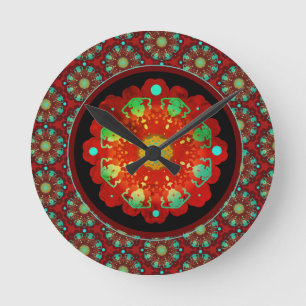 Reloj Redondo Mediano Primal Rhythms Mandala Pattern