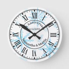 Reloj Redondo Mediano Primer aniversario Boda
