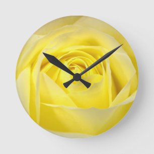 Reloj Redondo Mediano Primer del rosa amarillo