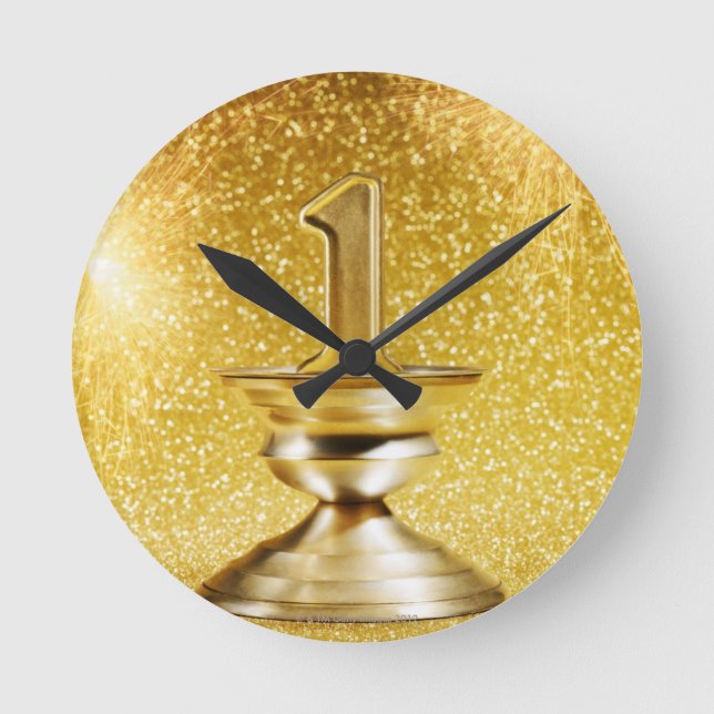 Reloj Redondo Mediano Primer trofeo del lugar (Anverso)