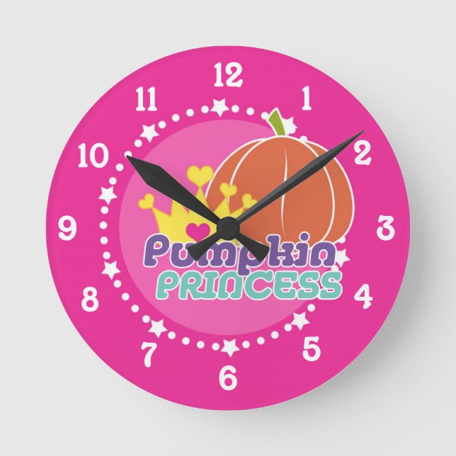 Reloj Redondo Mediano Princesa de calabaza (Anverso)