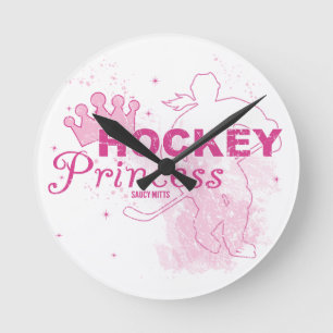 Reloj Redondo Mediano Princesa del hockey de los chicas