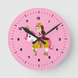 Reloj Redondo Mediano Princesa personalizado