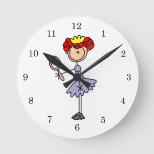 Reloj Redondo Mediano Princesa roja