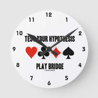 Reloj Redondo Mediano Probar el puente de reproducción de hipótesis (jue