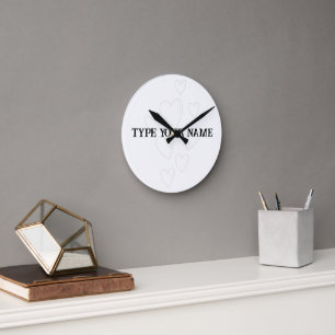 Reloj Redondo Mediano Producto Personalizable Agrega tu Propio Texto o D