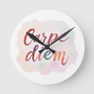Reloj Redondo Mediano Productos con un diseño "carpe diem"