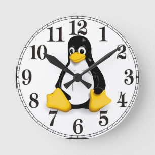 Reloj Redondo Mediano Productos de Linux Tux