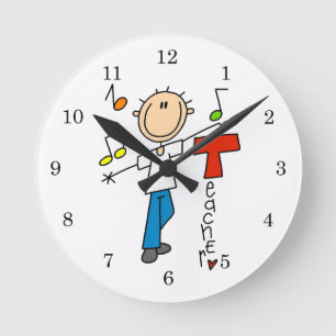 Reloj Redondo Mediano Profesor de Música