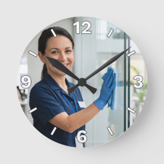 Reloj Redondo Mediano Professional Cleaning Service Window Decor