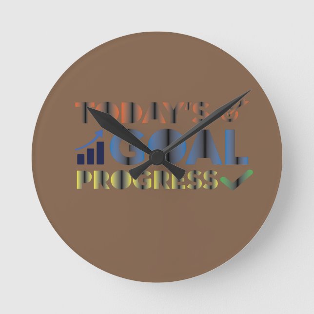 Reloj Redondo Mediano Progreso del objetivo de hoy (Anverso)