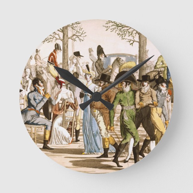 Reloj Redondo Mediano "promenade" en Longchamps, 1802 (grabado) (Anverso)